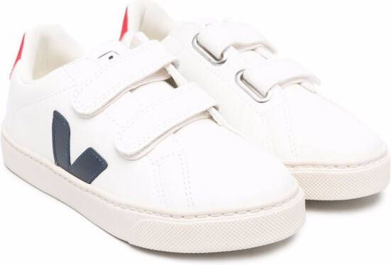 VEJA Kids touch-strap low-top trainers White