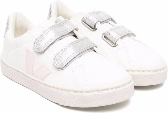 VEJA Kids touch-strap low-top trainers White