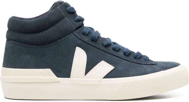 VEJA logo-patch high-top sneakers Blue
