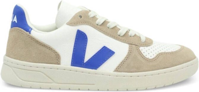 VEJA V-10 Chromefree leather sneakers Neutrals