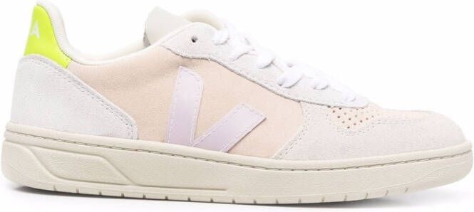 VEJA V-10 colour-block sneakers Grey