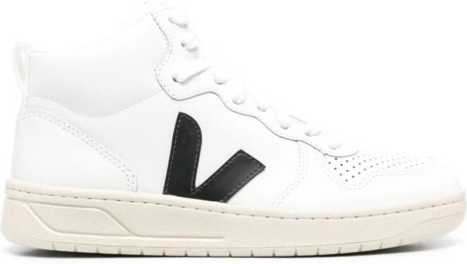 VEJA V-10 high-top leather sneakers White