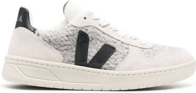VEJA V-10 woven lace-up sneakers Grey