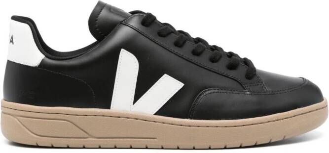 VEJA V-12 leather sneakers Black