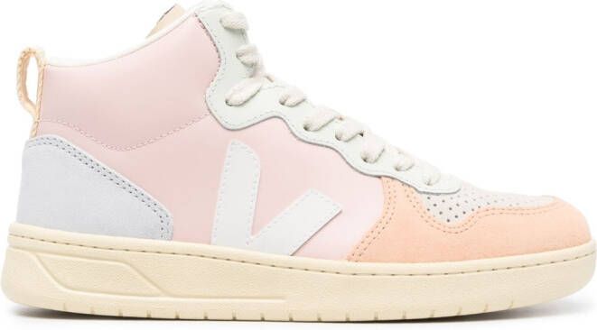 VEJA V-15 leather sneakers Pink