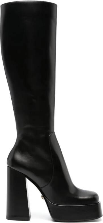 Versace Aevitas 125mm leather platform boots Black