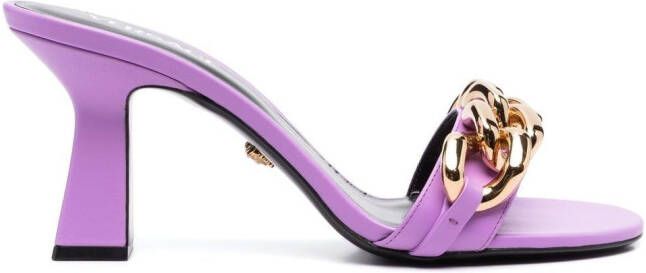 Versace chain-link sandals Purple