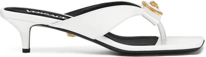 Versace Gianni 45mm leather sandals White