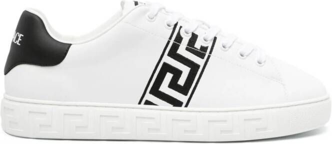 Versace Greca embroidered sneakers White