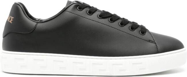 Versace Greca faux-leather sneakers Black