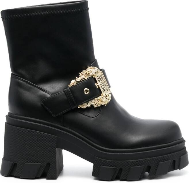 Versace Jeans Couture 75mm decorative-buckle boots Black