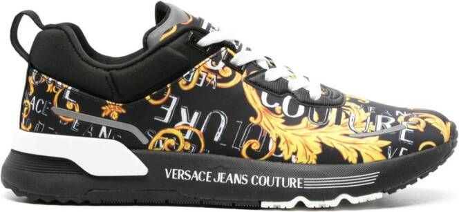 Versace Jeans Couture Barocco-print panelled sneakers Black