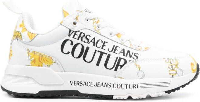 Versace Jeans Couture baroque-pattern low-top sneakers White