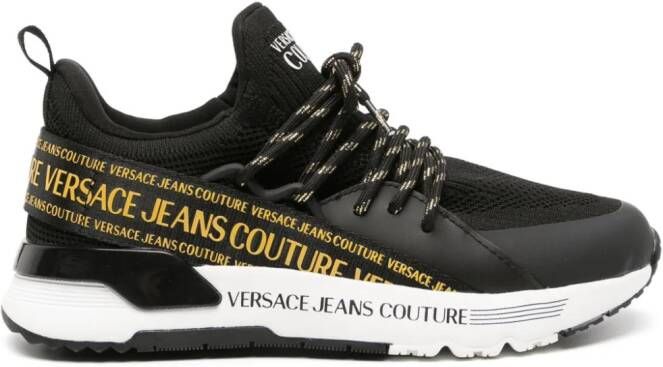Versace Jeans Couture Dynamic logo-strap sneakers Black