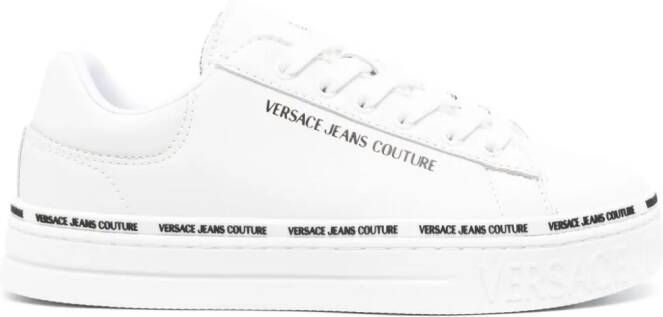 Versace Jeans Couture lace-up leather sneakers White