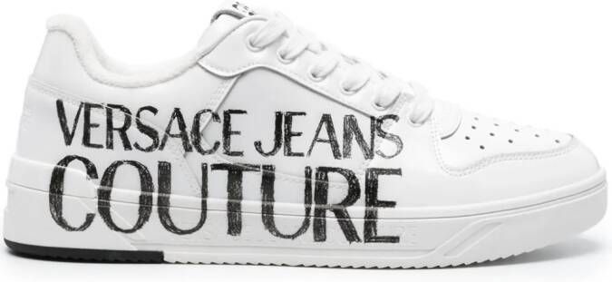 Versace Jeans Couture Starlight logo-print leather sneakers White