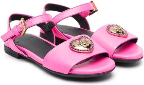 Versace Kids Medusa open-toe sandals Pink