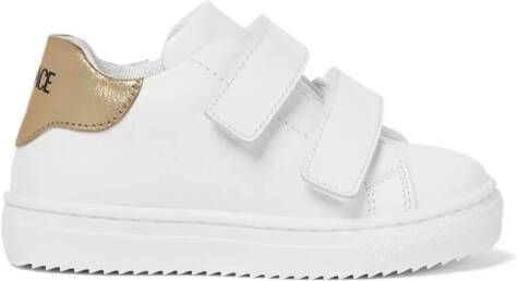 Versace Kids logo-print leather sneakers White