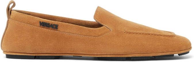 Versace Villa suede loafers Brown