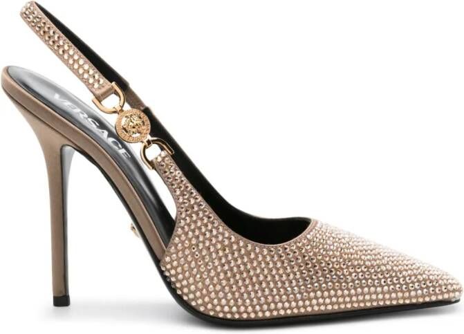 Versace 110mm Medusa '95 embellished pumps Gold