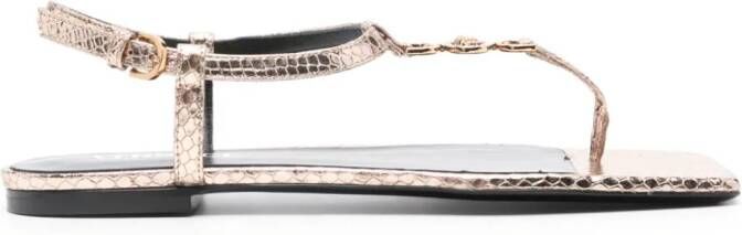 Versace Medusa '95 leather sandals Gold