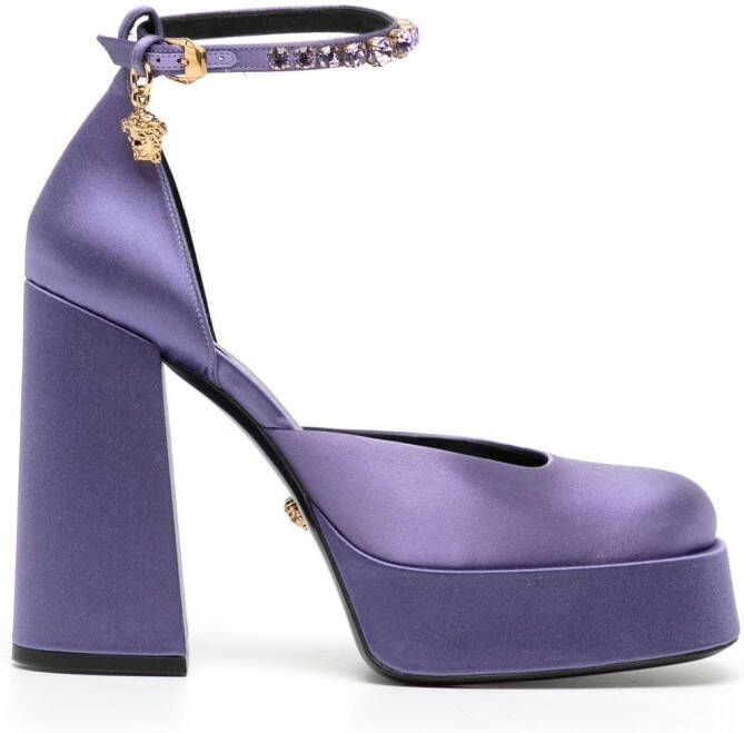 Versace Aevitas 120mm single-platform pumps Purple