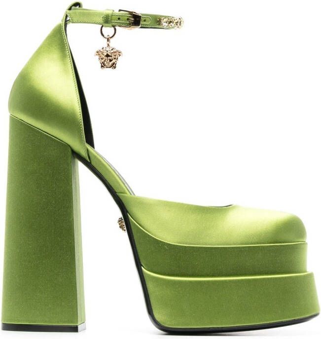 Versace Medusa Aevitas 155mm pumps Green