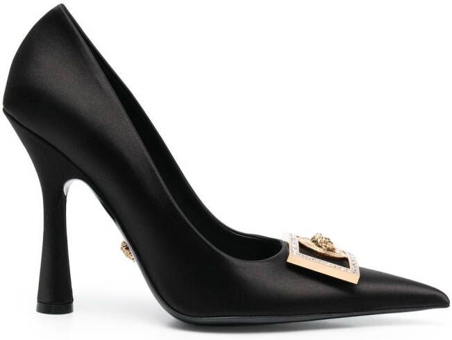 Versace Medusa Biggie crystal-embellished pumps Black