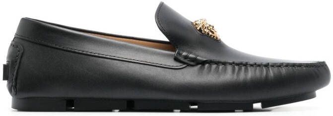 Versace La Medusa leather loafers Black