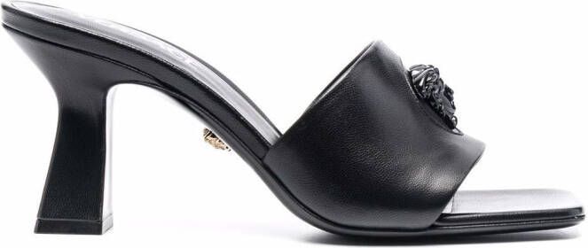 Versace Medusa-head leather sandals Black