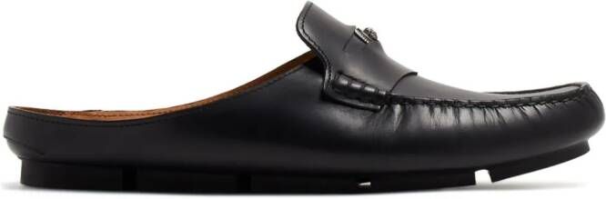 Versace Medusa leather loafers Black