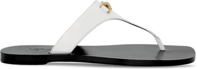 Versace Medusa Head leather sandals White
