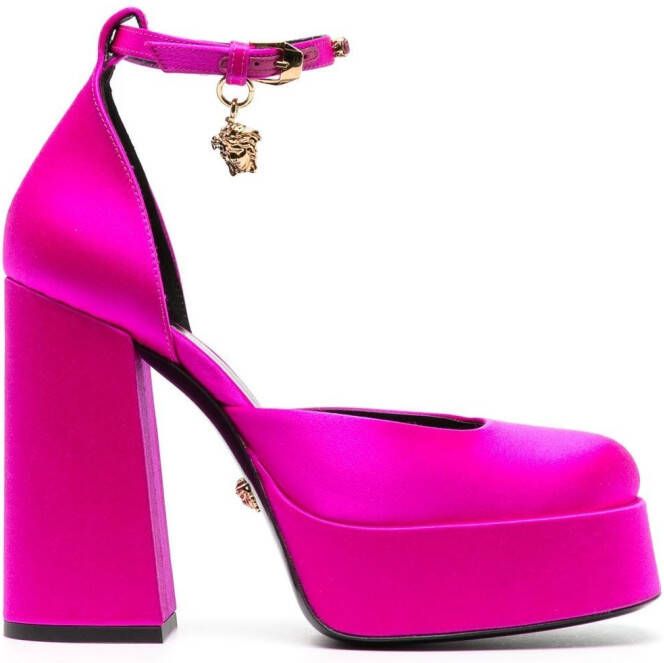 Versace Medusa Aevitas 125mm satin pumps Pink