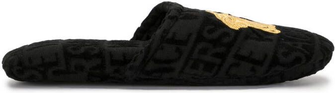 Versace Medusa terricloth slippers Black