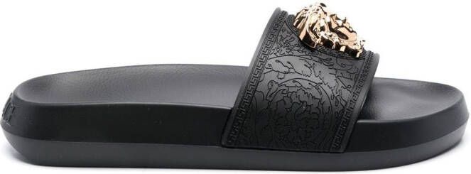 Versace Palazzo Medusa-plaque slides Black