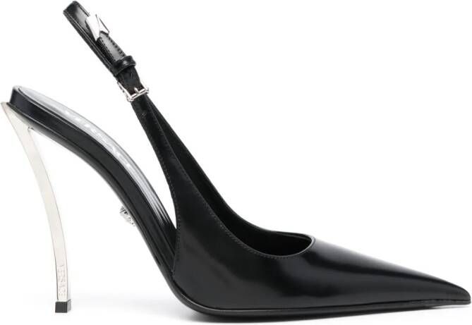 Versace Pin Point 115mm slingback pumps Black