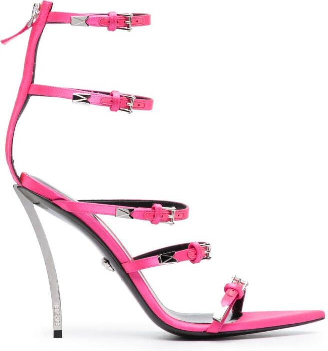 Versace Pin-Point 120mm strappy sandals Pink
