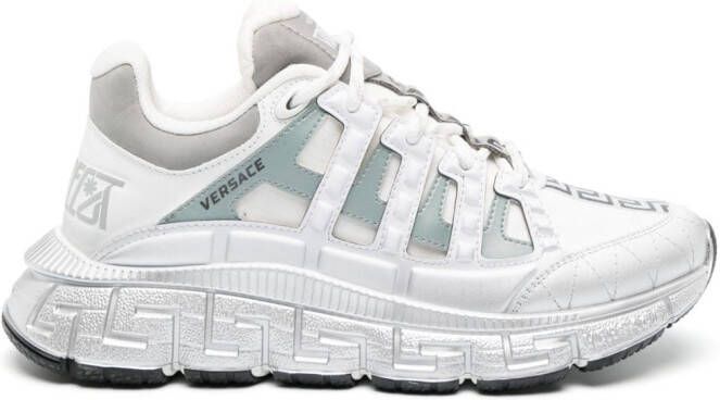 Versace Trigreca leather sneakers White