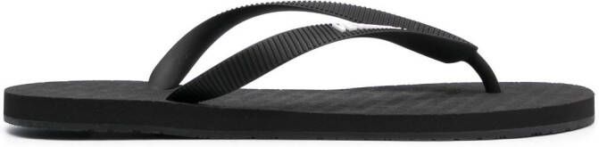 VETE TS logo-embossed flip flops Black