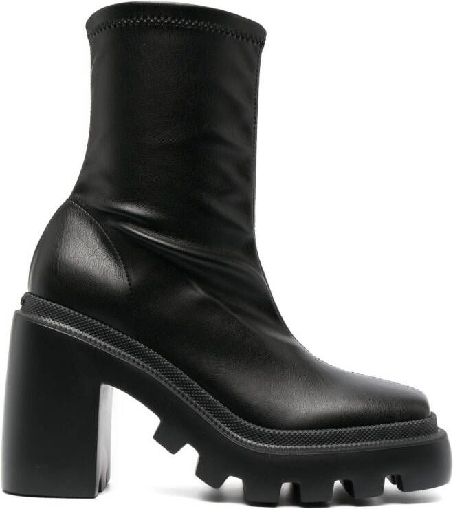 Vic Matie 110mm chunky leather boots Black