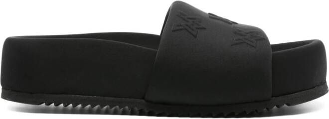 Vic Matie logo-embossed padded slides Black