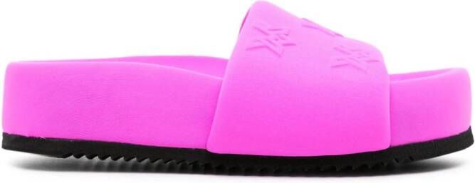 Vic Matie logo-embossed padded sandals Pink