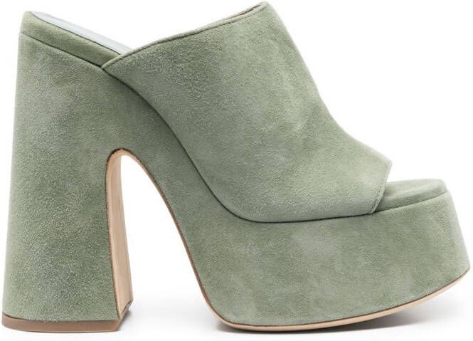 Vic Matie 140mm suede sandals Green