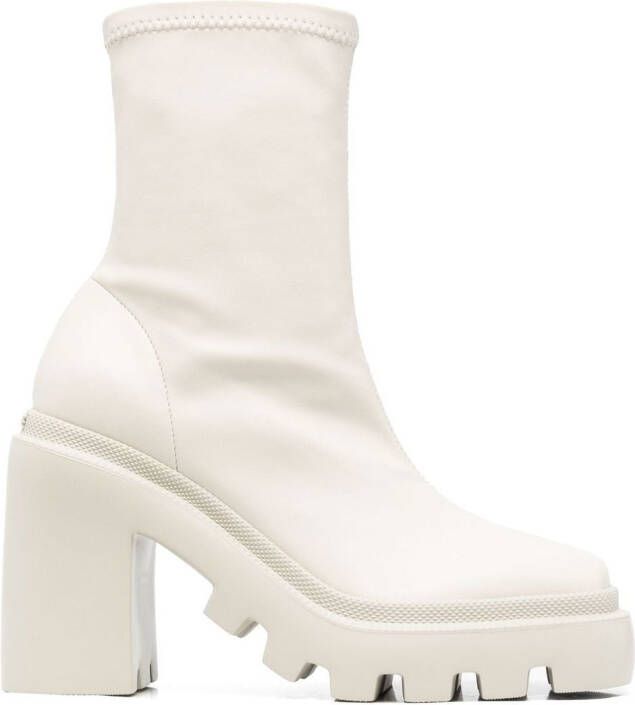 Vic Matie square-toe 110mm boots Neutrals