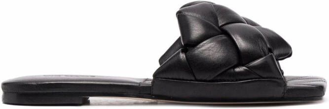 Vic Matie square-toe leather sandals Black