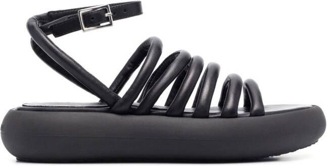 Vic Matie strappy leather sandals Black