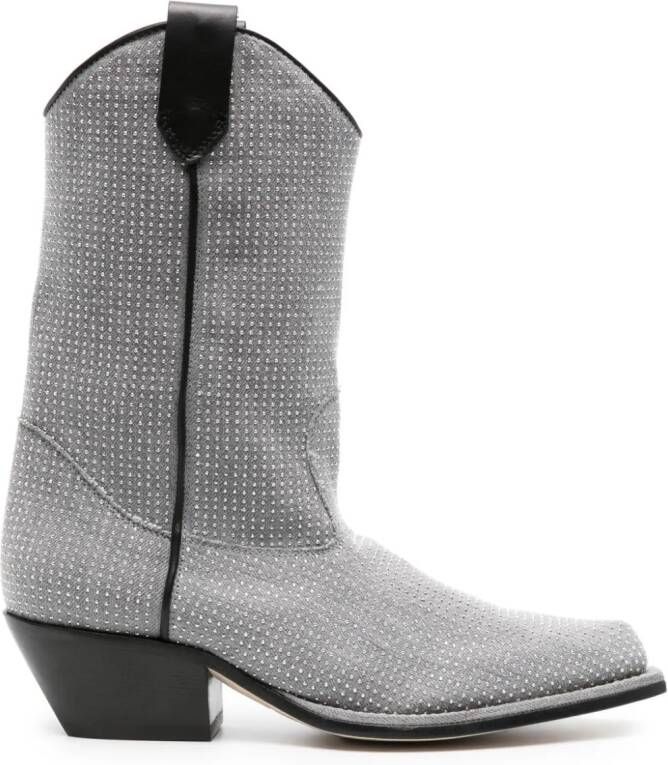 Vic Matie stud-embellished ankle boots Grey