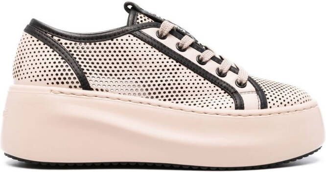 Vic Matie Travel perforated platform sneakers Pink