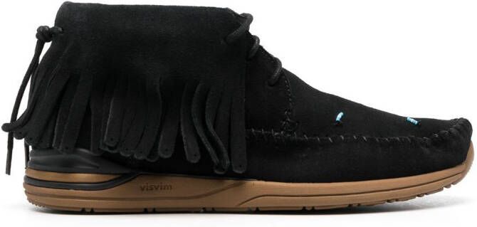 Visvim FBT fringe-trim ankle boots Black