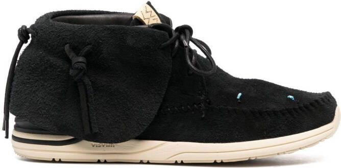 Visvim Lhamo Folk suede sneakers Black